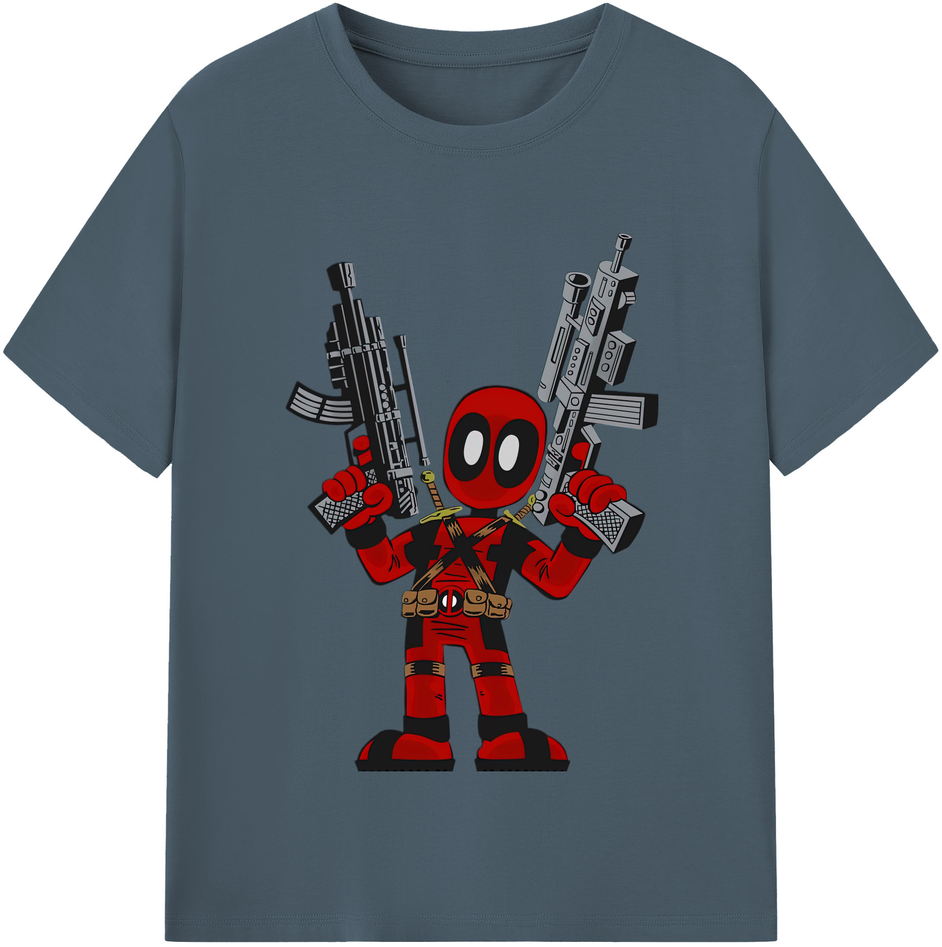 （画像用） Deadpool デッドプール 綿100％半袖Tシャツ（フロントプリント）